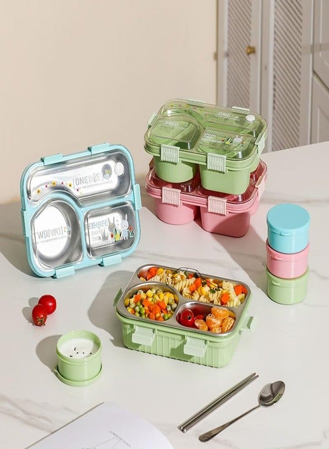Whimsical Adult Lunch Box Bento Box for Men Women, Stainless Steel Lunch Container with Soup Bowl & Spoon, Leakproof Design, Dishwasher Safe, Ideal for Meal Prep - Image 5