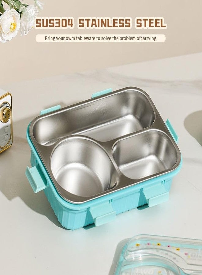 Whimsical Adult Lunch Box Bento Box for Men Women, Stainless Steel Lunch Container with Soup Bowl & Spoon, Leakproof Design, Dishwasher Safe, Ideal for Meal Prep - Image 4