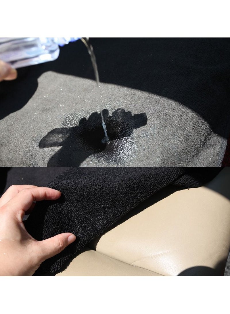 Car Seat Covers Multifunctional Sweat Towel Car Seat Cover Mat Portable Towel Car Seat Protector Towel Seat Cover Black - Image 3
