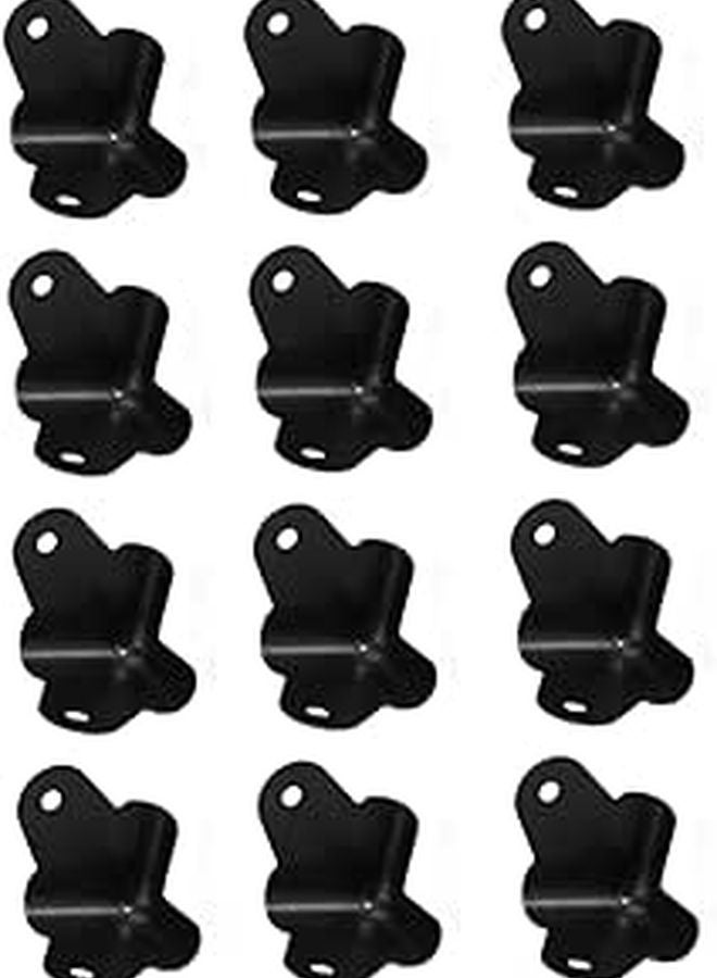 Black 40x40mm Iron Speaker Corner Protectors Anti Collision Guards for Stage Speakers Furniture - Image 1