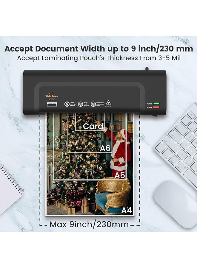 erorex Laminator Portable A4 Thermal Laminating Machine With Hot And Cold Settings Quick Warm Up And No Bubbles With 30 Laminator Pouches 1 Corner Rounder 1 Paper Cutter For School Home Offices - Image 3