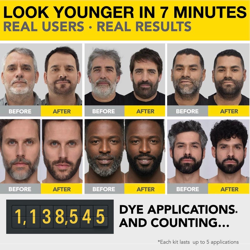 CLEVERMAN Reusable Hair & Beard Dye for Men â€“ Dark Blond | Up to 5 Uses, 7 Minutes | Natural Gray Coverage, No-Drip Cream with SkinArmourÂ® â€“ Cleverman - Image 4