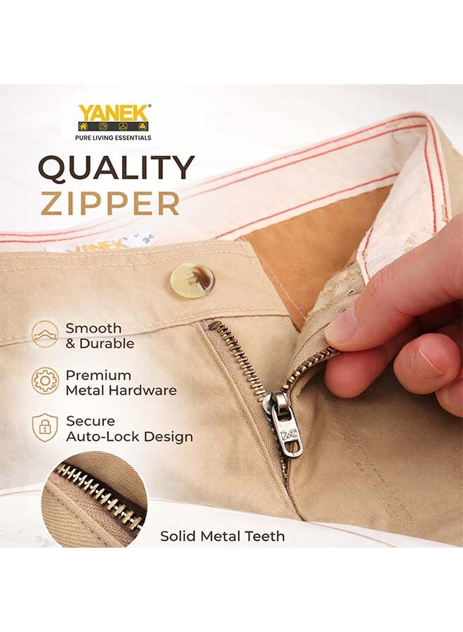 YANEK Men’s Slim Fit Chino Trousers – Stretch Cotton Pants | Casual & Formal Wear | Multiple Colors & Sizes - Image 2
