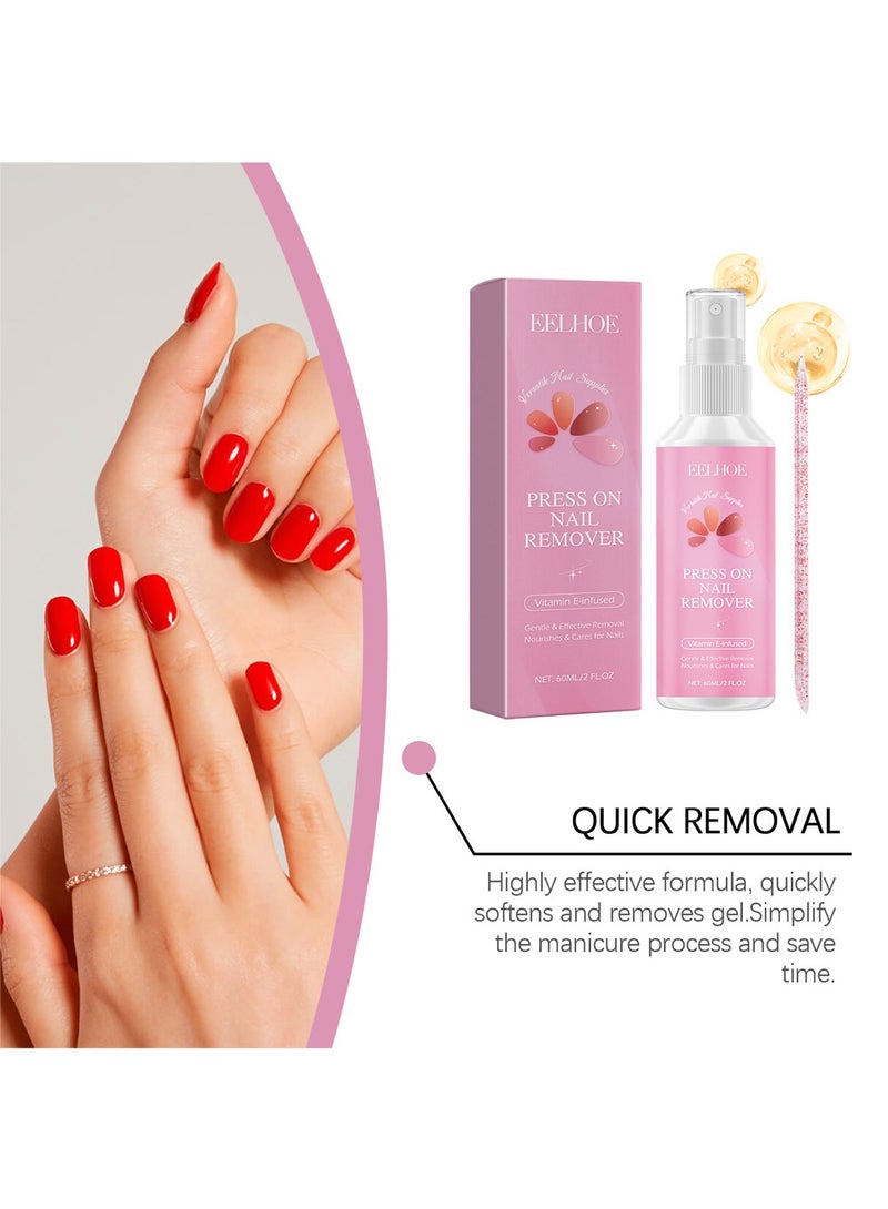 EELHOE Nail Glue Remover - Press on Nail Remover for False Nails and Solid Nail Glue, Acetone Free and Odorless ,Quick, Easy and Gentle - Image 5