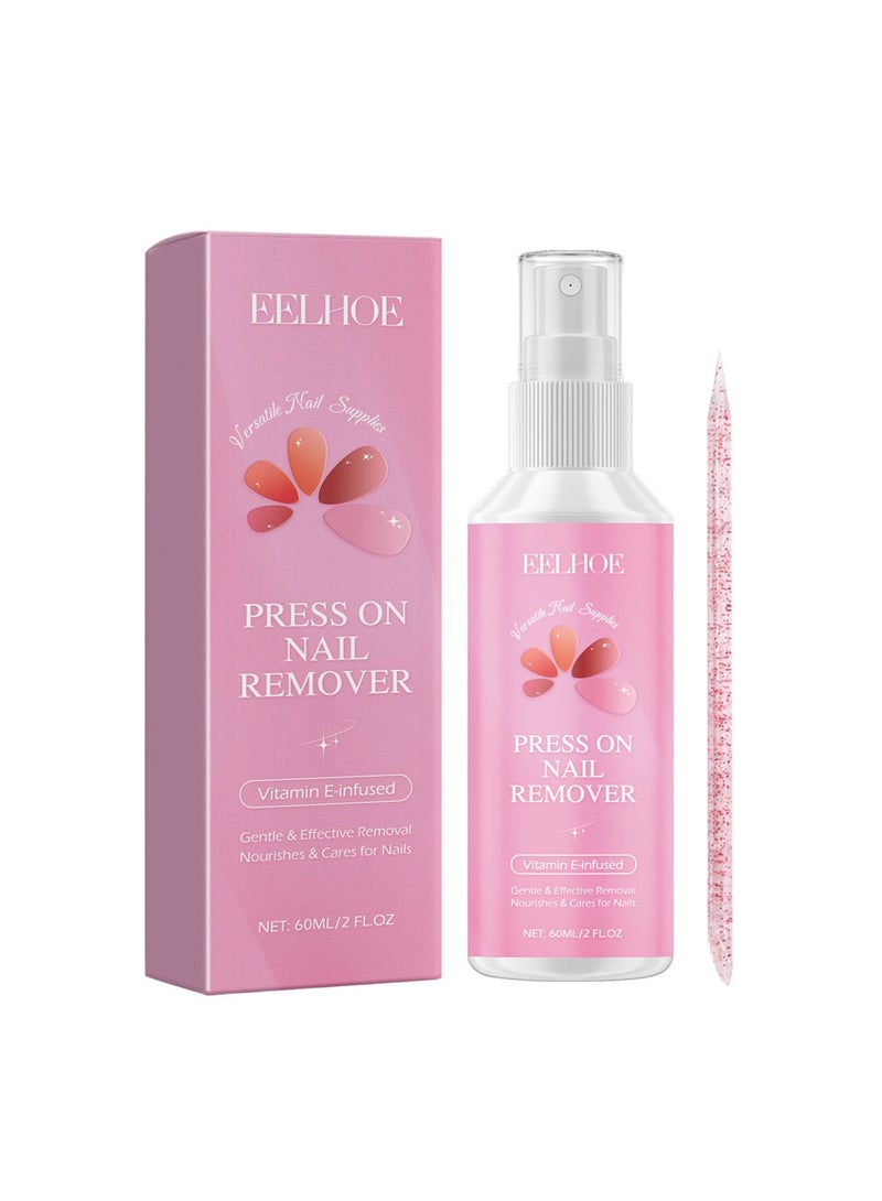 EELHOE Nail Glue Remover - Press on Nail Remover for False Nails and Solid Nail Glue, Acetone Free and Odorless ,Quick, Easy and Gentle - Image 1