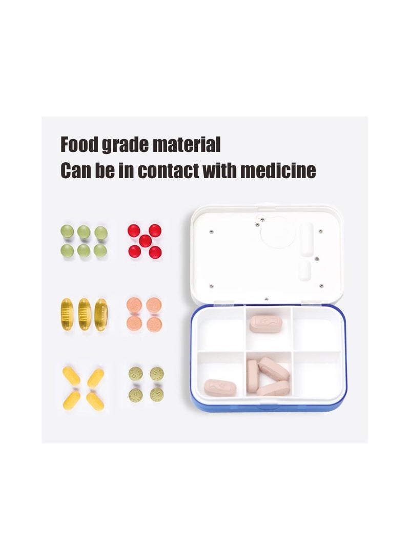 Memory Timer Medicine Pill Box, with Lcd Screen, Organizer Medicine Storage Box with Electric Alarm Medicine Pill Case for Vitamins, Fish Oil, Supplement, Travel Pill Box, Portable Daily Pill Box - Image 3