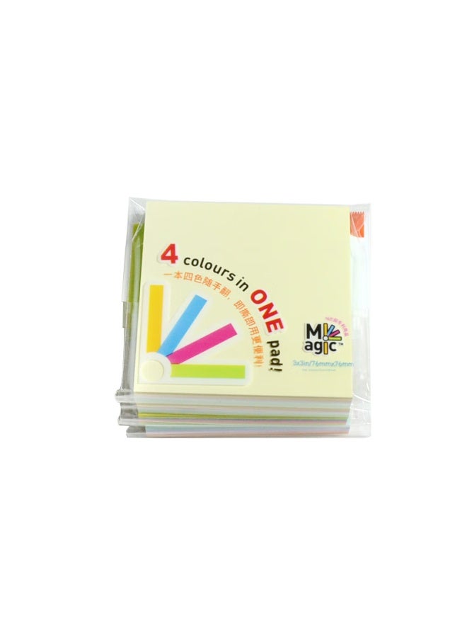 Stickn N Times Sticky (Stickn) 4 Packs 76×76Mm Magic Sticky Notes/Notepad/Note Pad/Post-It Notes, Multi-Color 38003Jd - Image 4