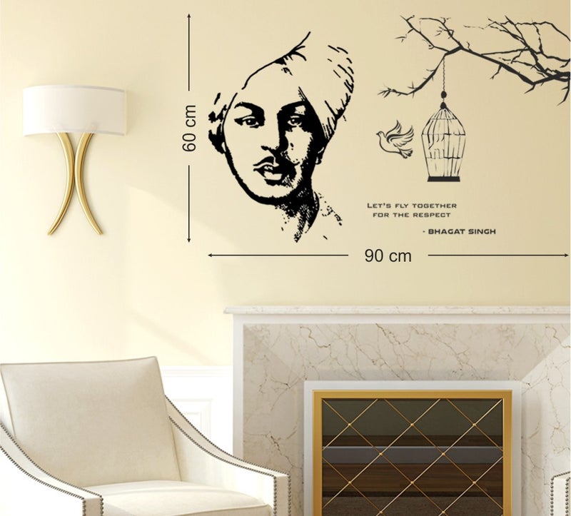 Wallstick ملصق حائط 'بهاجت سينغ' (فينيل، 90 سم × 65 سم، متعدد الألوان) 57-WL-0036 - Image 2