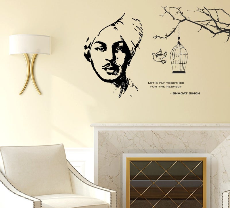 Wallstick ملصق حائط 'بهاجت سينغ' (فينيل، 90 سم × 65 سم، متعدد الألوان) 57-WL-0036 - Image 1