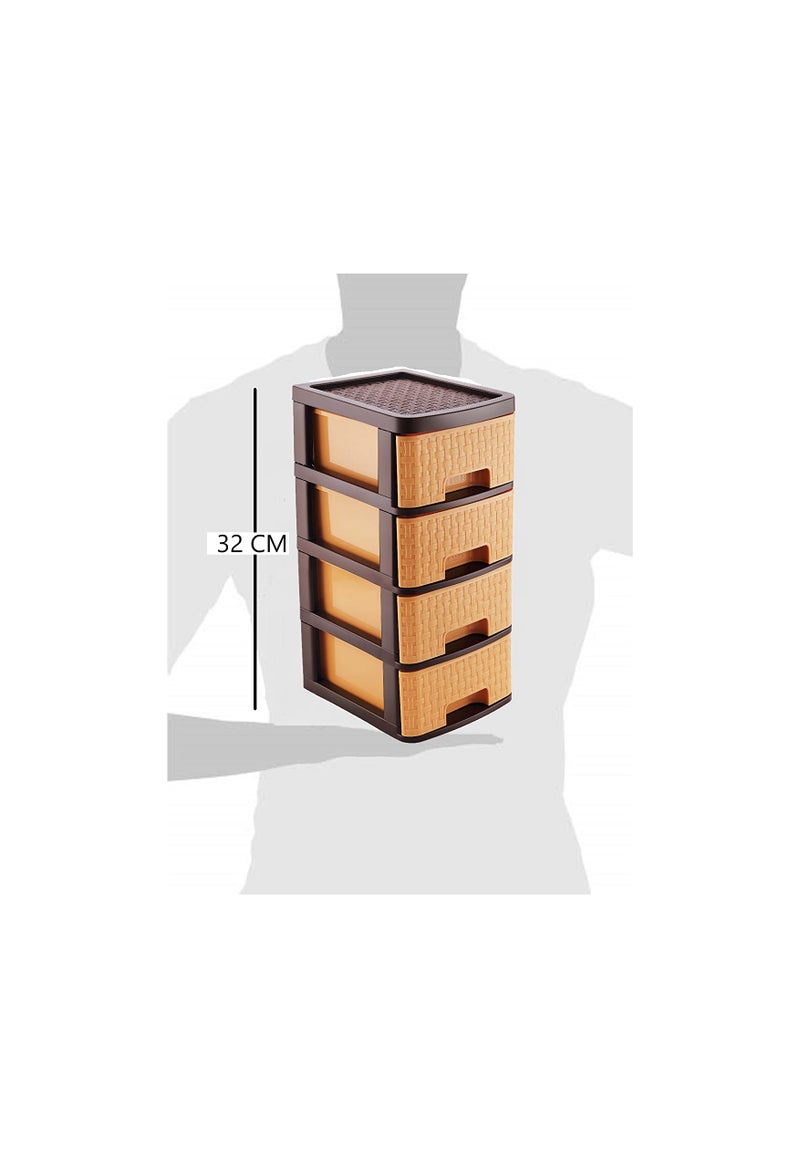 Nabhya Cosmetic & Make-up Organizers Small Size Drawer Table Drawer System Organizer Rack (4 Drawer, Beige) - Image 5