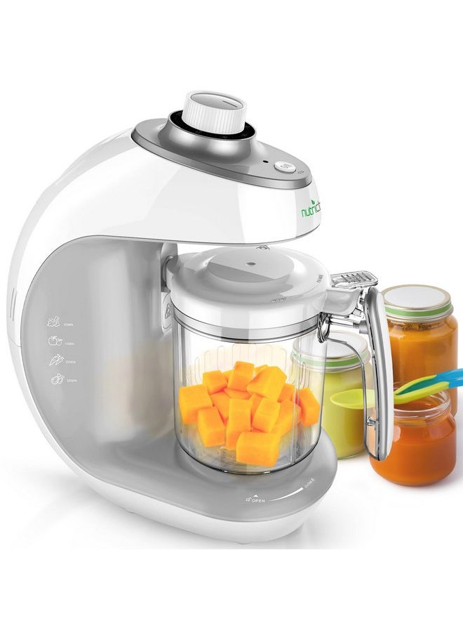 NutriChef - NutriChef Baby Food Maker | 2-in-1 Steam Cooker & Puree Blender | Adjustable Steam Timer | Blend Organic Food for Babies, Infants & Toddlers | Includes Dishwasher Safe Steam Basket & Bowl - Image 1