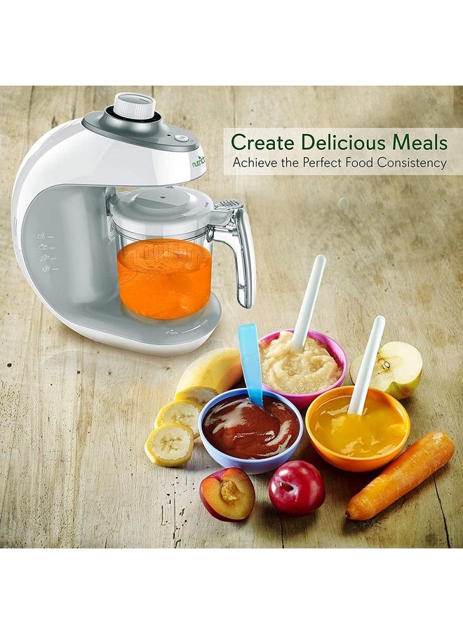 NutriChef - NutriChef Baby Food Maker | 2-in-1 Steam Cooker & Puree Blender | Adjustable Steam Timer | Blend Organic Food for Babies, Infants & Toddlers | Includes Dishwasher Safe Steam Basket & Bowl - Image 1