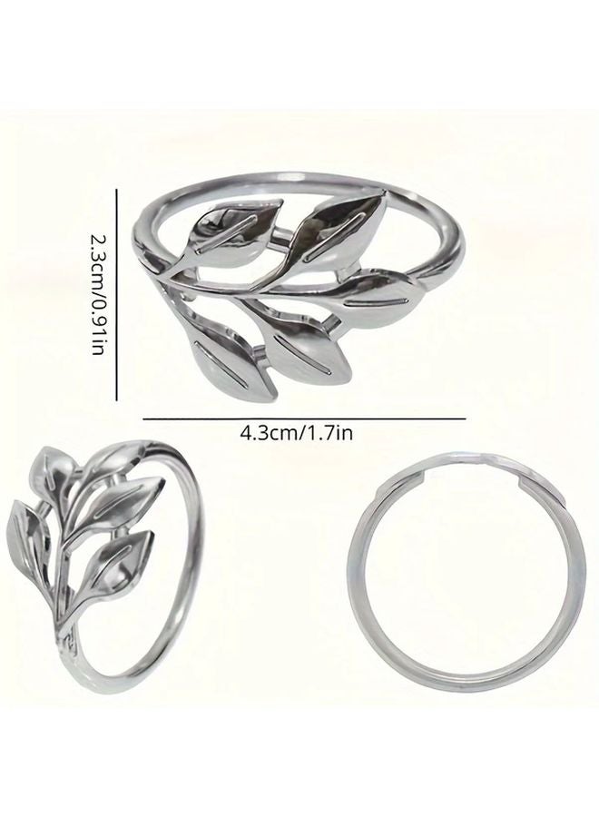 20 قطعة من مجموعة حلقات المناديل المعدنية الفضية لحفلات عيد الميلاد والأعراس وأعياد الميلاد والمناسبات - Image 4