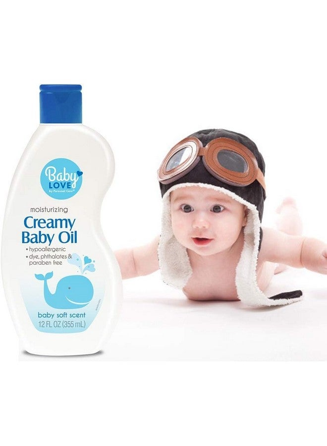 personal care Moisturizing Creamy Baby Oil, Hypoallergenic,12 oz Pack of 3 - Image 4