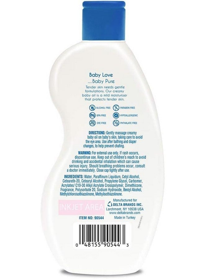 personal care Moisturizing Creamy Baby Oil, Hypoallergenic,12 oz Pack of 3 - Image 3