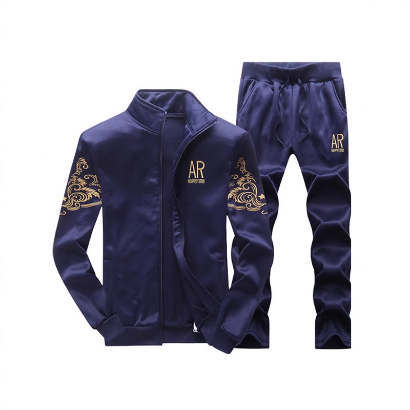 European Size Export Autumn Embroidered Suit Men's Casual Sports Suit Cardigan Jacket Stand Collar Spring and Autumn Sweatshirt Long - Image 4