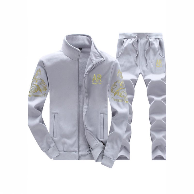 European Size Export Autumn Embroidered Suit Men's Casual Sports Suit Cardigan Jacket Stand Collar Spring and Autumn Sweatshirt Long - Image 5