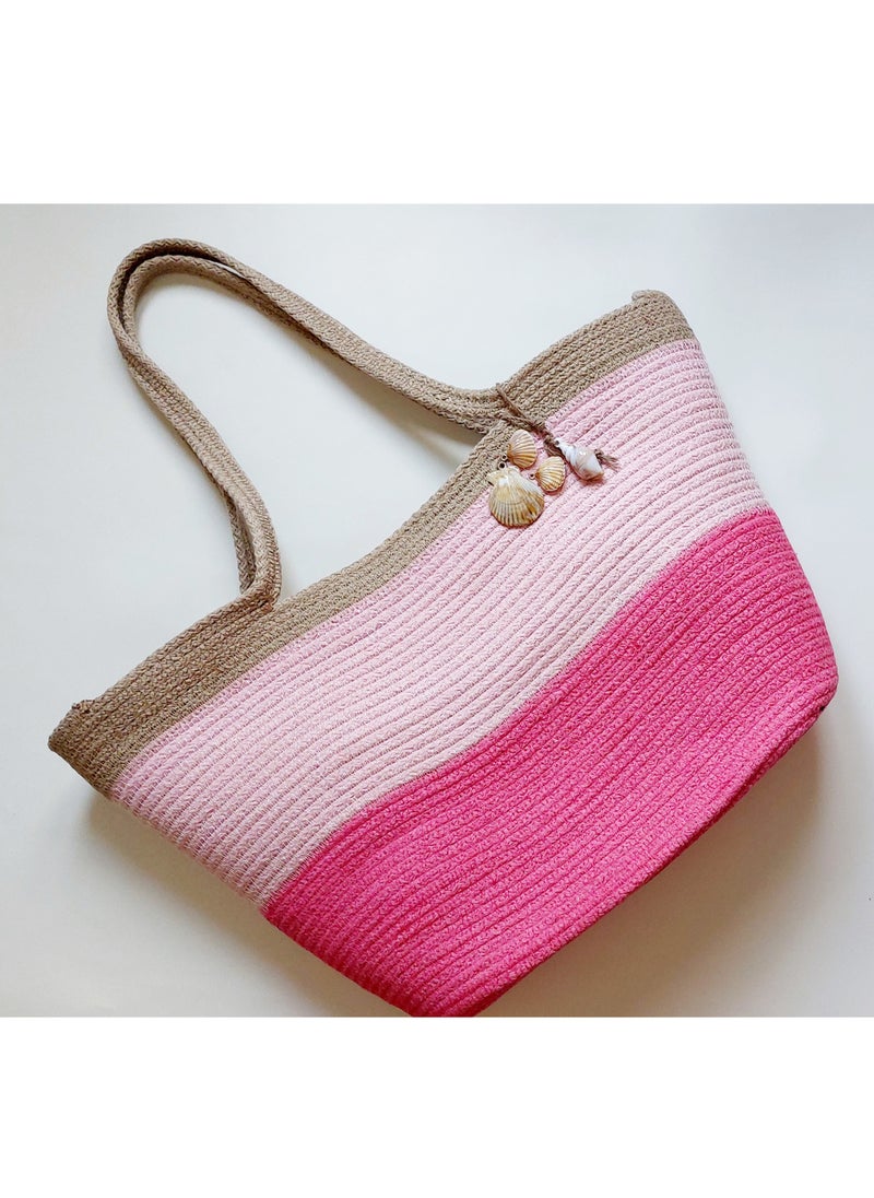 Generic - Bink cotton rope eco-friendly handmade beach bag - Image 1