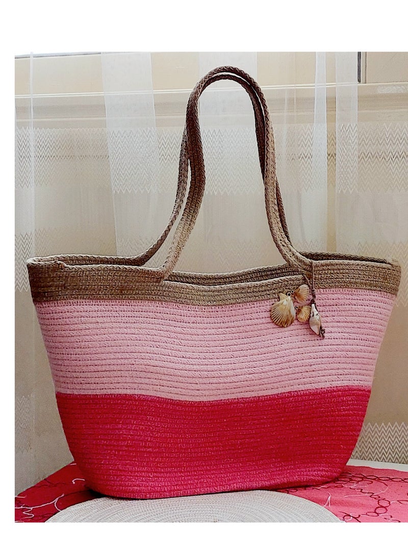 Generic - Bink cotton rope eco-friendly handmade beach bag - Image 1