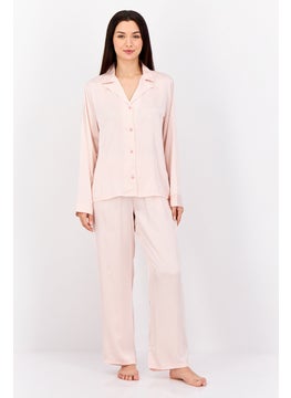 Women 2 Pcs Set Stripped Pajama, Multicolor