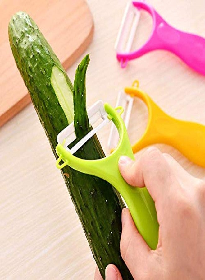 HLLMX 4 PCS Ceramic Peeler Vegetable And Fruit Peeler Potato Peeler Cucumber Peeler Apple Peeler For Kitchen Family Trips - Image 3