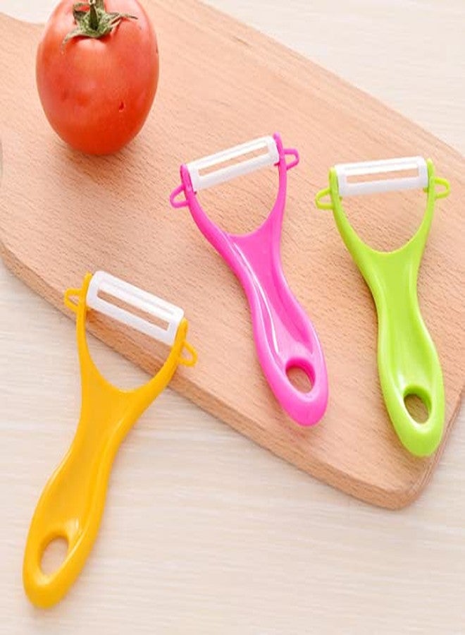 HLLMX 4 PCS Ceramic Peeler Vegetable And Fruit Peeler Potato Peeler Cucumber Peeler Apple Peeler For Kitchen Family Trips - Image 4
