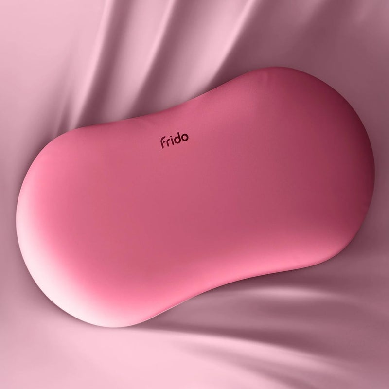Frido وسادة العناق | قابلة للتنفس وناعمة للغاية من فوم الذاكرة | دعم النوم للبالغين | أفضل وسادة للعناق للذين ينامون على الجانب والسفر | مضادة للتجاعيد وصديقة للبشرة – وردي باربي - Image 1