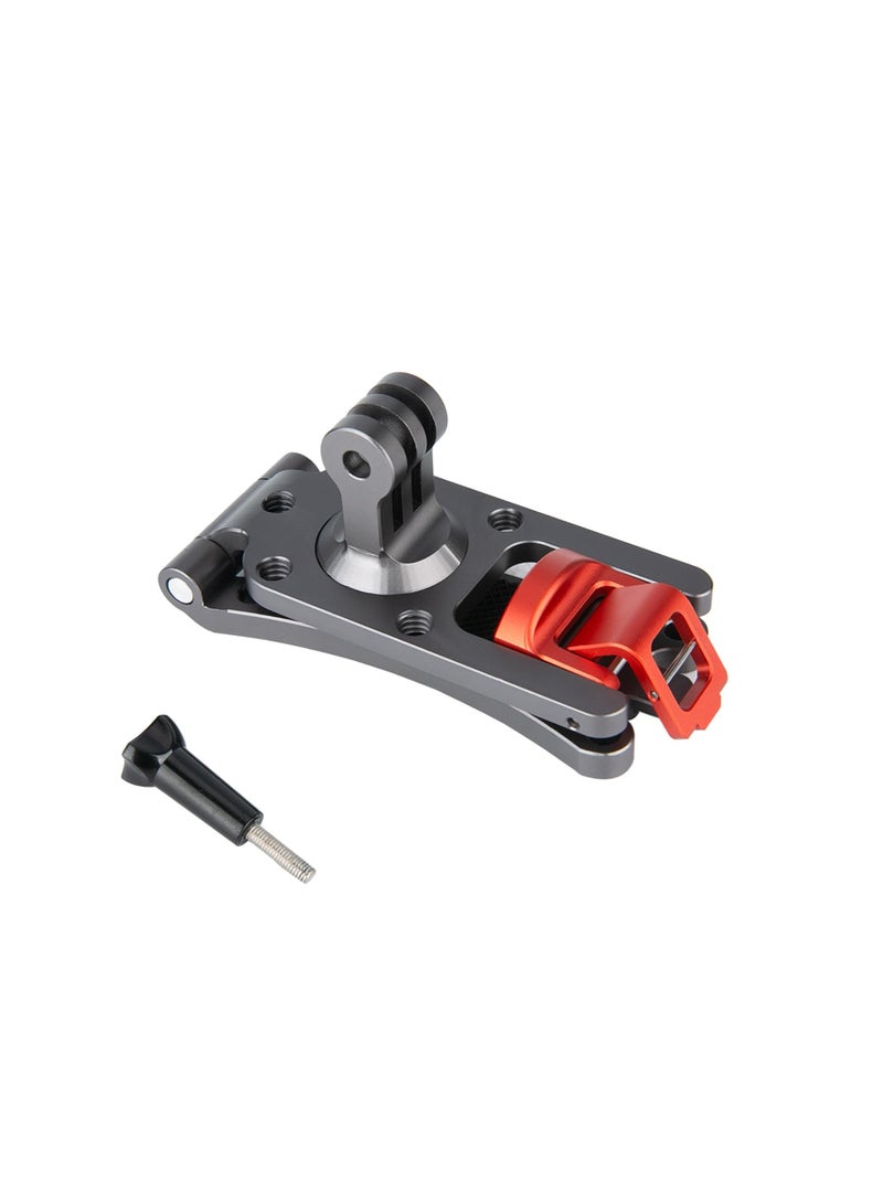 SOLARAE حامل حزام ظهر من الألمنيوم، مشبك حزام ظهر للكاميرا لجهاز GoPro Hero 11/10/9/8/7، DJI OSMO Action 3 [نسخة محدثة] مع مشبك قابل للتطبيق بمدى عرض 3mm - 10mm لحقيبة ظهر مبطنة، حزام أدوات - Image 1