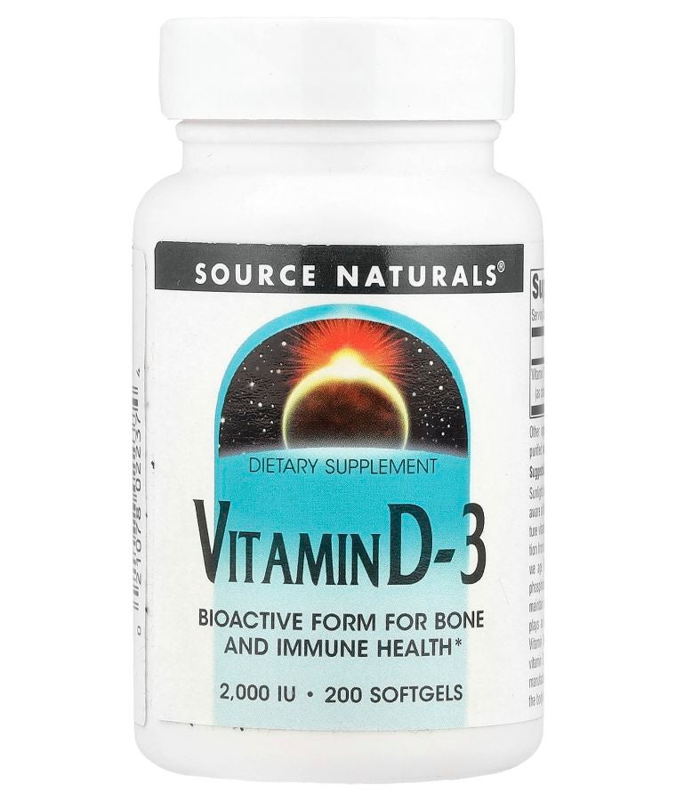 Vitamin D-3 50 mcg (2000 IU) 200 Softgels