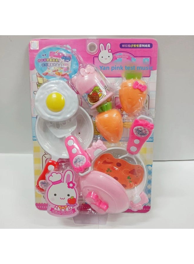 One-word Pink Rabbit Mini Simulation Medical Tools Refrigerator Kitchen Tableware Dressing Table Iron Girl Play Home Toy-Color:A2088 Fun Gacha Machine - Image 5