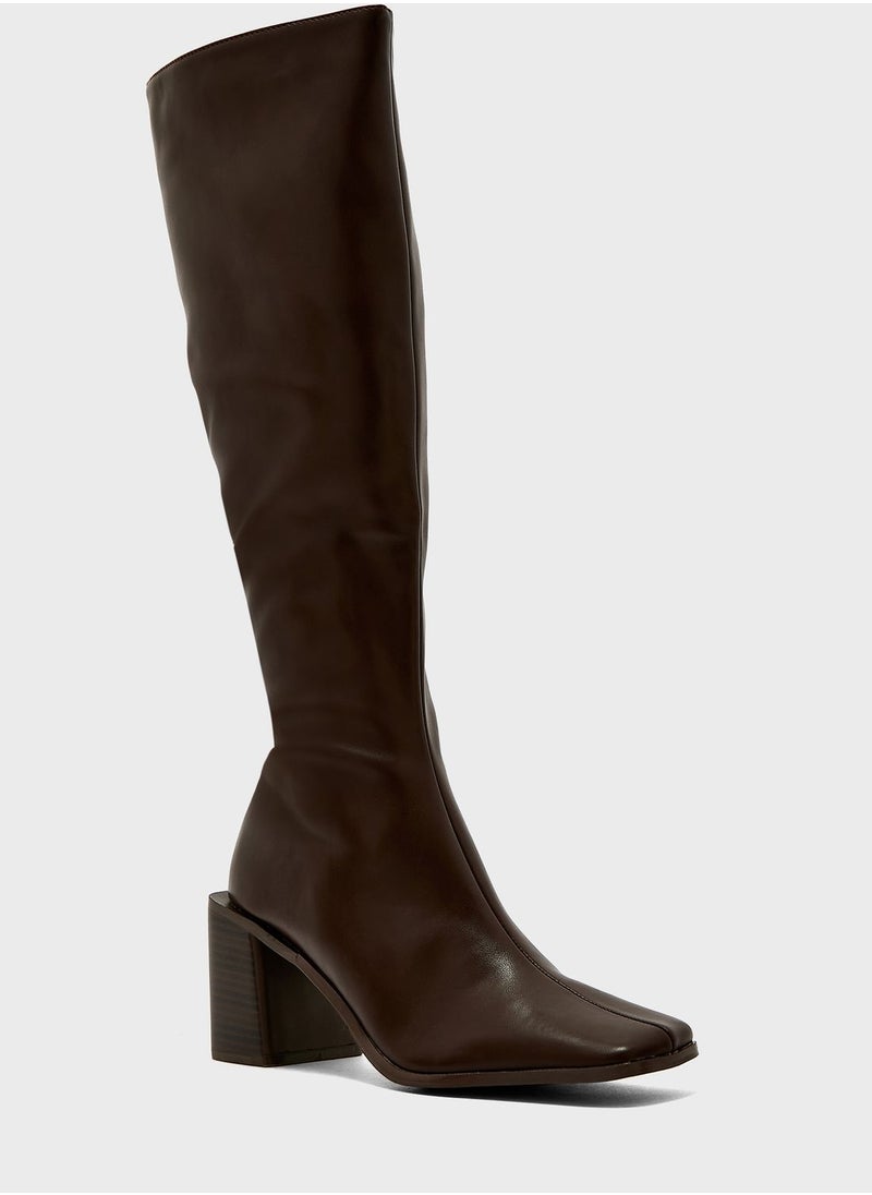 ELLA - Mid Heel Knee Boots - Image 1