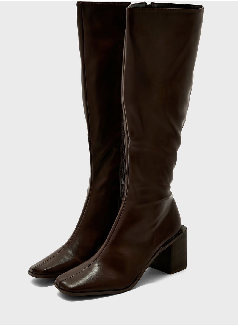 ELLA - Mid Heel Knee Boots - Image 1