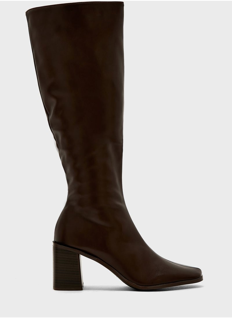 ELLA - Mid Heel Knee Boots - Image 1