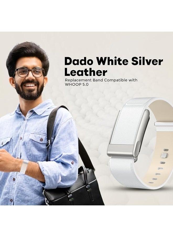 Dado Luxe Tapered Leather Replacement Band Compatible with WHOOP 5.0, One, Peak, and Life Fitness Tracker – Durable & Comfortable | Not for Whoop Gen 4 - Image 2