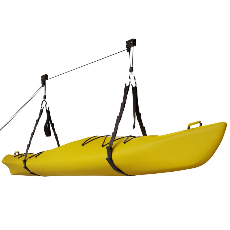 RAD Sportz Kayak Storage Hoist Overhead Pulley System with 125lb Capacity for Canoes Bikes Ladders and More for up to 12Foot Ceilings by Rad Sportz