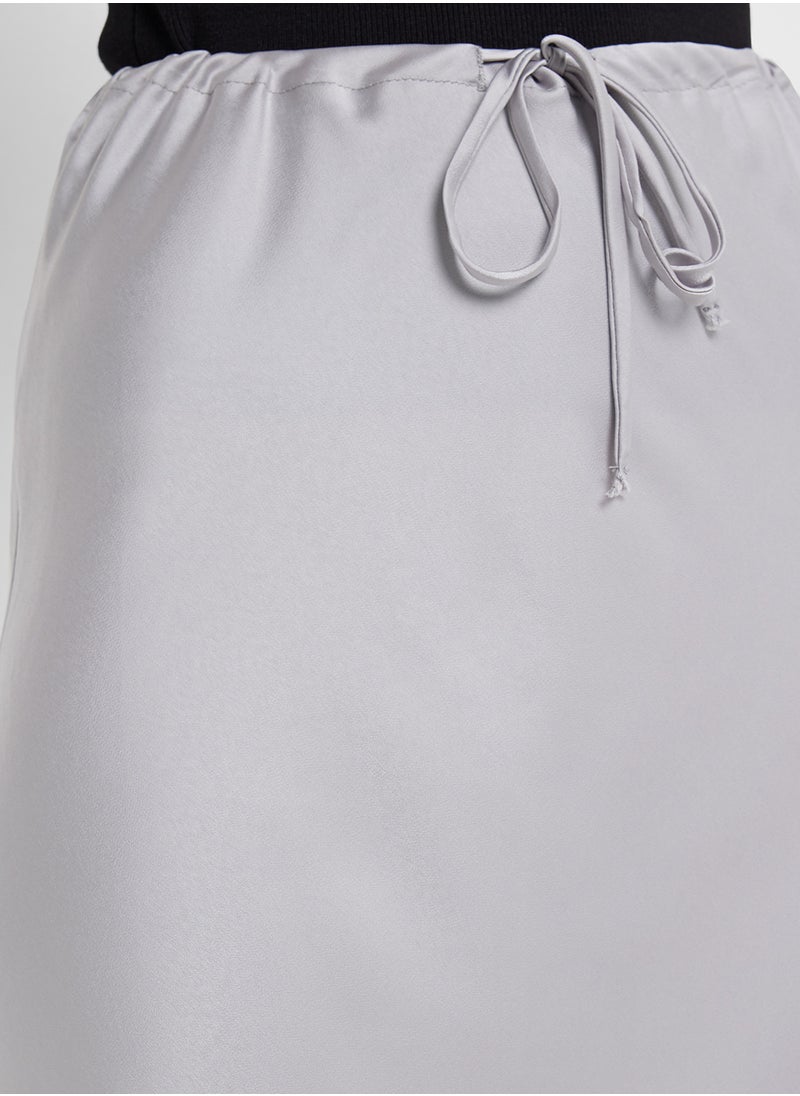 ELLA Long Satin Skirt  - Image 4
