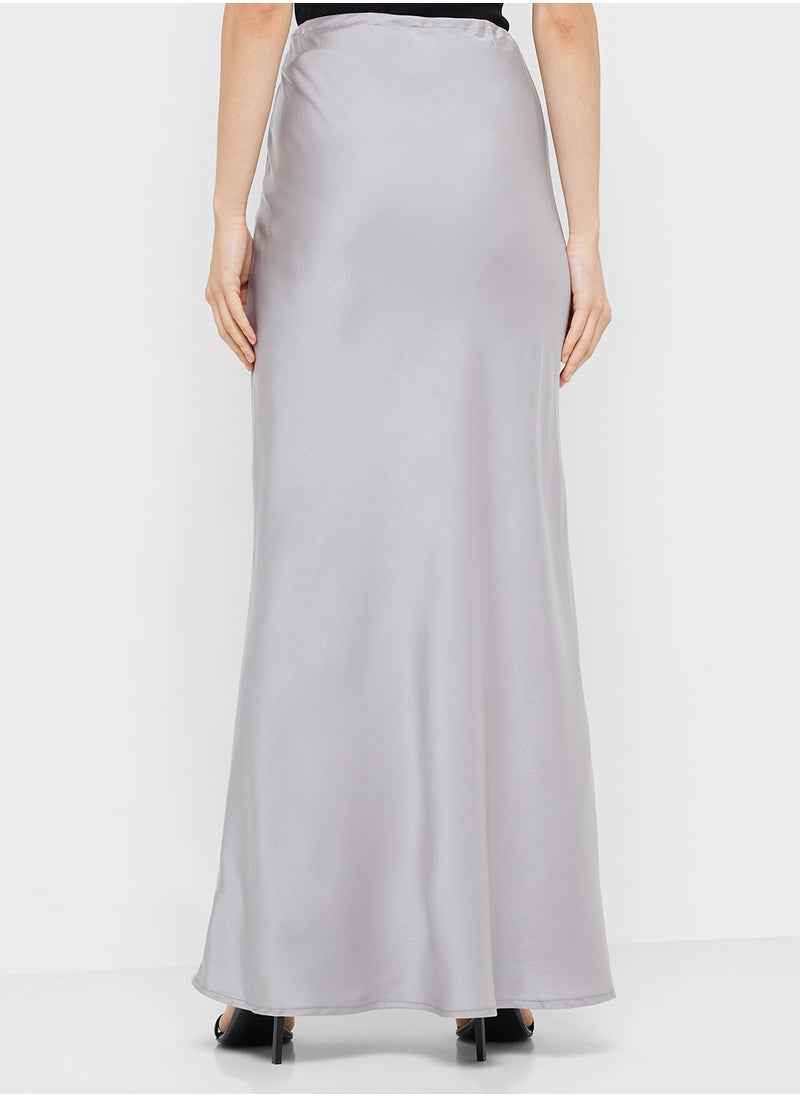 ELLA Long Satin Skirt  - Image 3