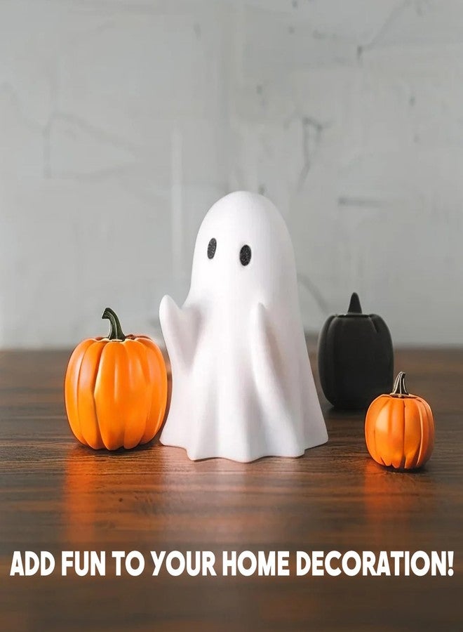 OFDNE Halloween Ghost Figurine - Spooky Resin Pen Holder Statue, Cute Decor for Halloween Decorations Indoor, Funny Porch and Indoor Spooky Home Decor Gifts - Image 3