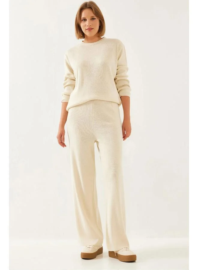 جينجر بيسيكس طقم بلوزة وبنطلون من الكتان الناعم