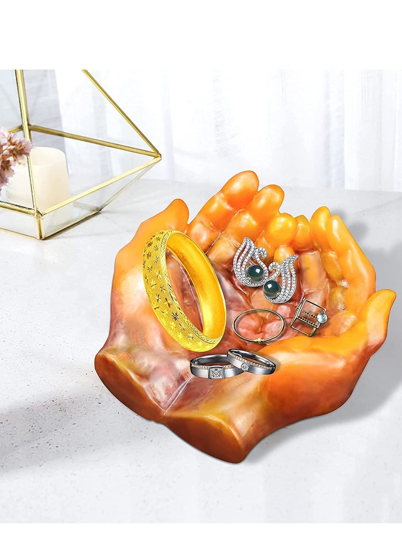 سيوسي قالب سيليكون من الراتينج ، حامل مصباح للإيبوكسي ، قالب نخيل ثنائي اليد ، صب على شكل لحمل المجوهرات / تخزين حلية ، منفضة سجائر ، إبداع فني ، ديكور منزلي مشغولات مصنوعة من الطين - Image 5