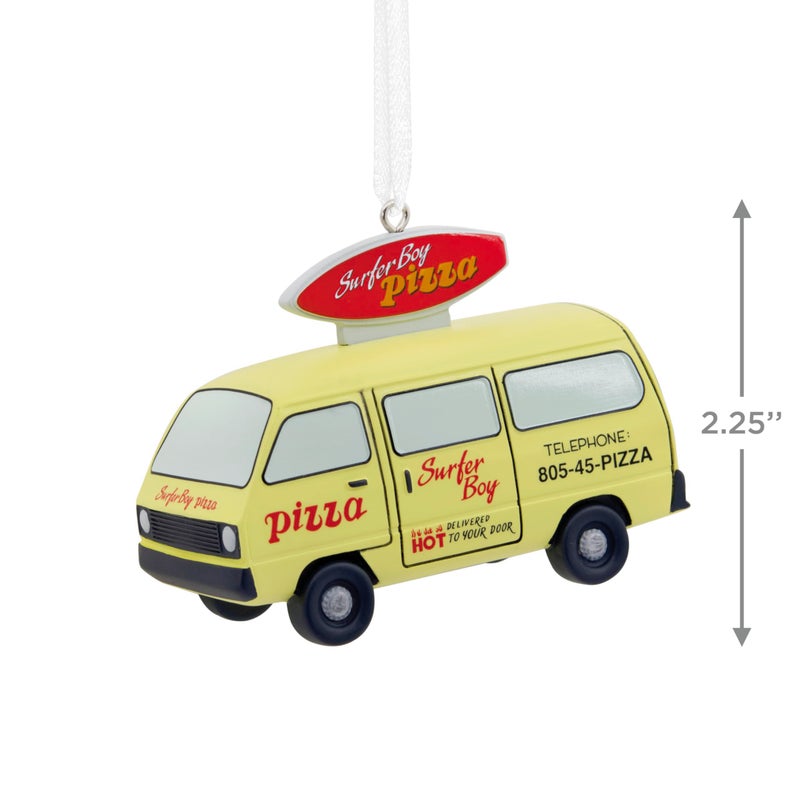 Hallmark Netflix Stranger Things Surfer Boy Pizza Van Resin Christmas Ornament - Image 4