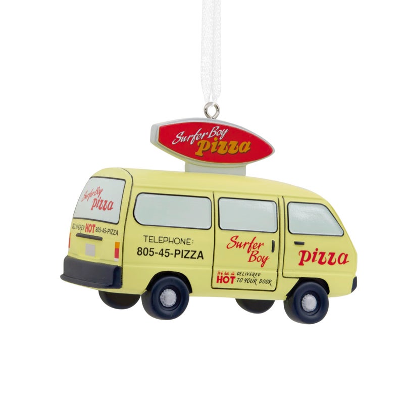 Hallmark Netflix Stranger Things Surfer Boy Pizza Van Resin Christmas Ornament - Image 2