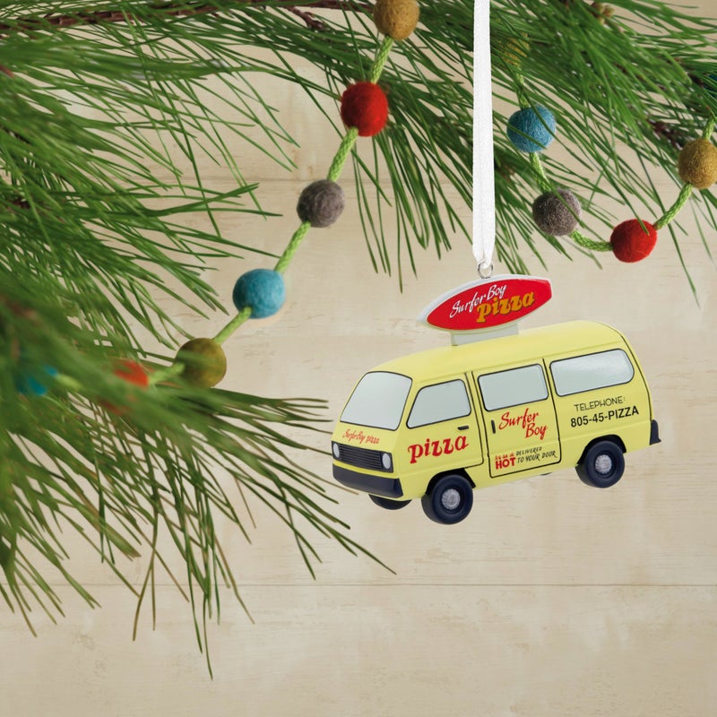 Hallmark Netflix Stranger Things Surfer Boy Pizza Van Resin Christmas Ornament - Image 5