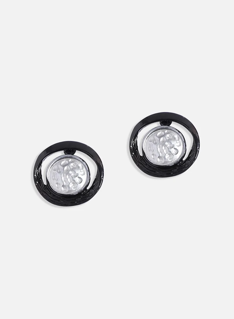 SOHI Black & Dented Circular Artificial Jewellery Set
