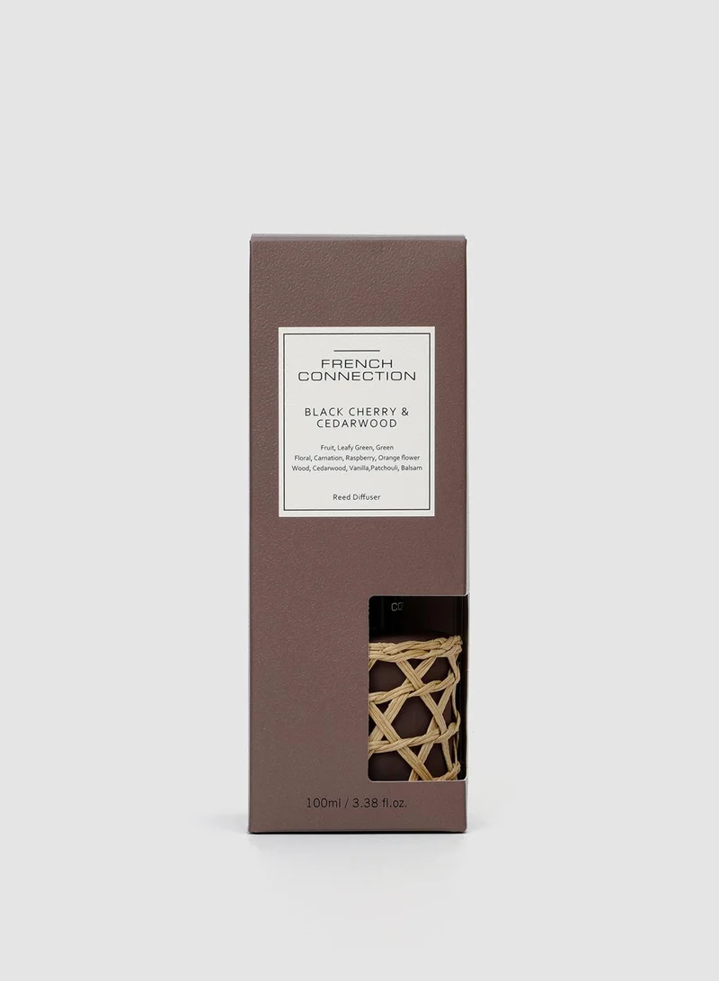 فرنش كونكشن موزع روائح بالخشب المعالج بالكرز وخشب الأرز بتفاصيل منسوجة  مل