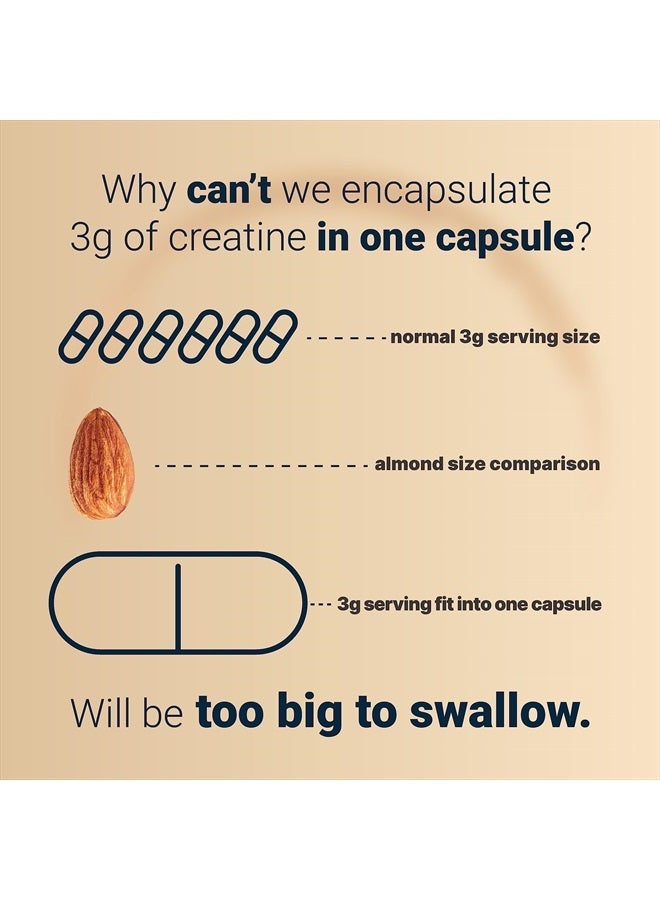 NatureBell Creatine Monohydrate 3,000mg Per Serving, 300 Capsules – Micronized – Unflavored Creatine Pills – Support Pre Workout & Healthy Muscle – Easily Absorbed, Easy to Swallow (50 Servings) - Image 4