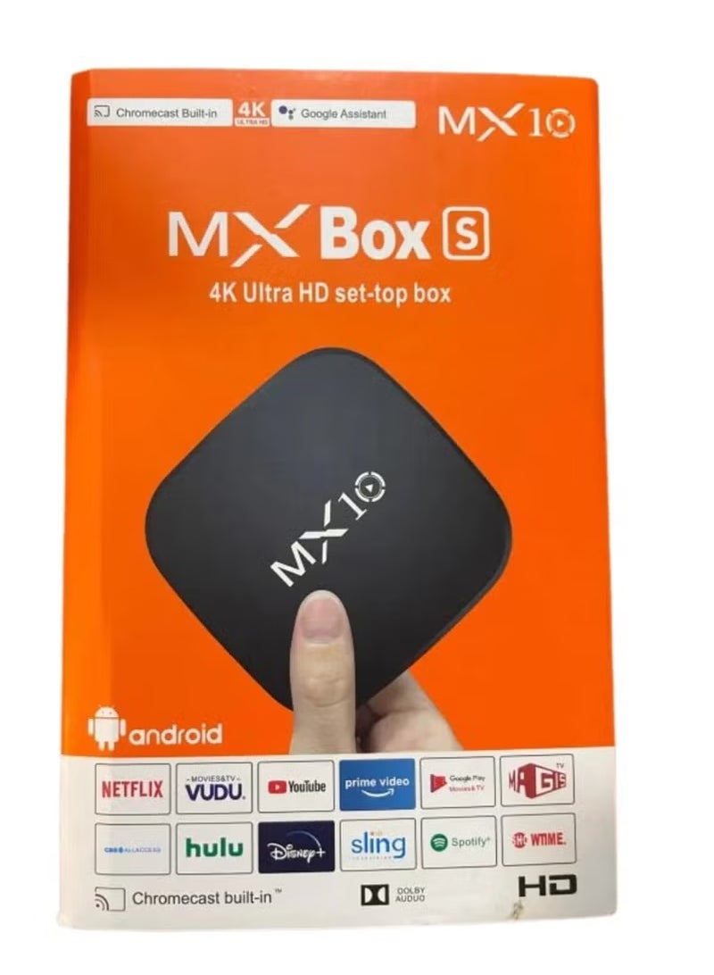 MX10 MX10 Box S Android TV Box with 4K Ultra HD Resolution, High-Speed Streaming, Quad-Core Processor, Dual-Band 2.4G/5G WiFi, HDMI Output – Smart Media Player for YouTube, Netflix, IPTV, Gaming, and Apps – Compact & Easy Setup Android TV Solution  - Image 3
