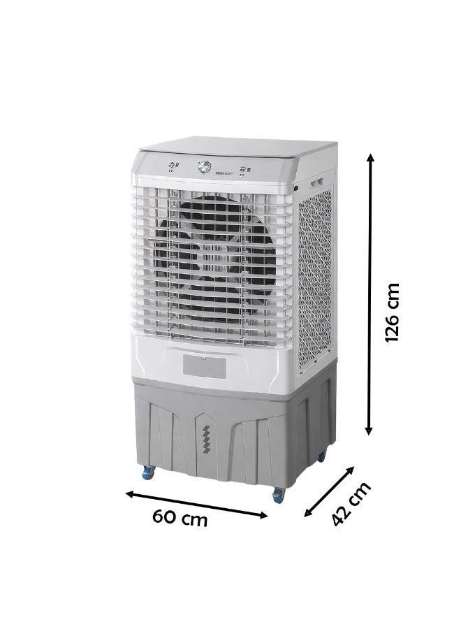 كادي ون مكيف هواء صحراوي متنقل مع خزان مياه سعة 65 لتر و قوة 200 واط، مبرد هواء محمول ب 3 سرعات هواء مختلفة مزود بعجلات و فتحات توزيع هواء عالية الكفاءة - Image 2