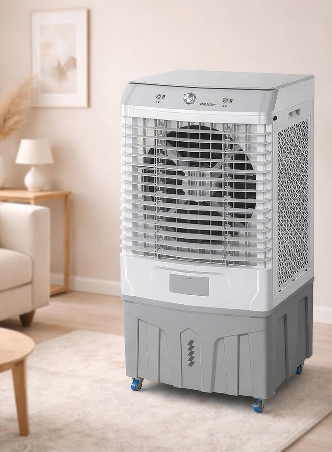 كادي ون مكيف هواء صحراوي متنقل مع خزان مياه سعة 65 لتر و قوة 200 واط، مبرد هواء محمول ب 3 سرعات هواء مختلفة مزود بعجلات و فتحات توزيع هواء عالية الكفاءة - Image 1