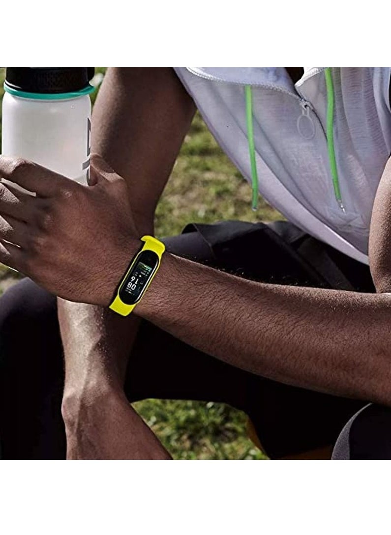 VITION Xiaomi mi Band 6/mi Band 5 Strap Silicone Watch Band Smartwatch Wristband Replacement Bracelet Yellow  - Image 2